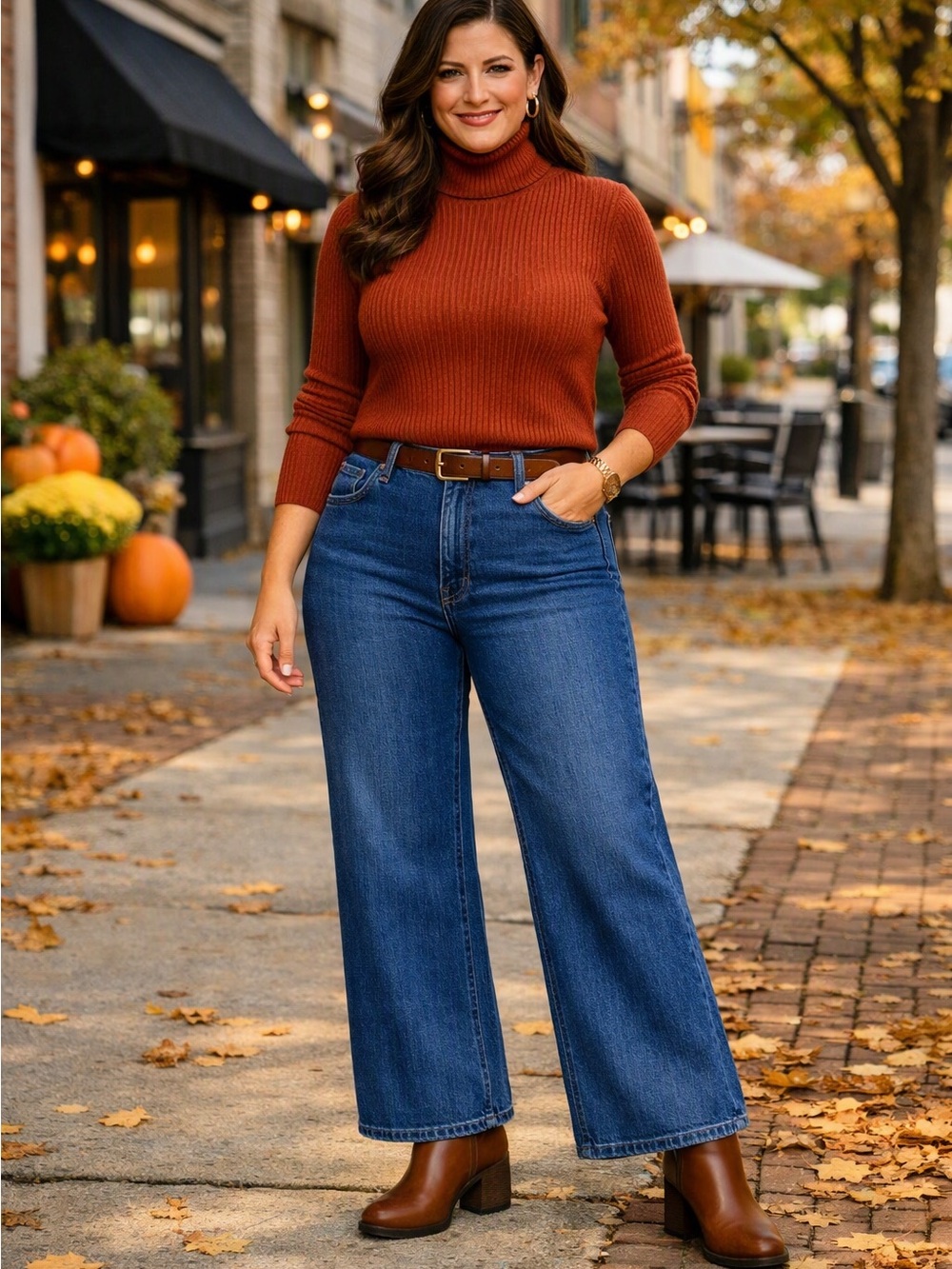 Banana Republic Wide-Leg Jeans in Blue Denim